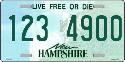 NH license plate 1234900