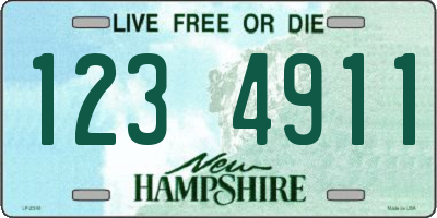 NH license plate 1234911