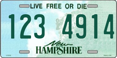NH license plate 1234914