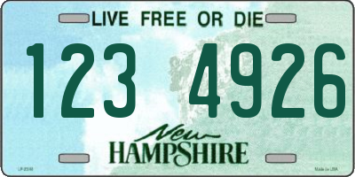NH license plate 1234926