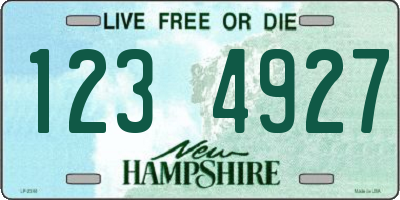 NH license plate 1234927