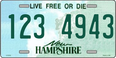 NH license plate 1234943