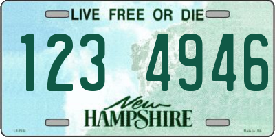 NH license plate 1234946
