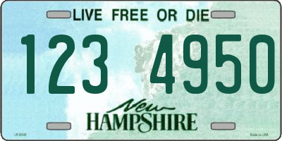 NH license plate 1234950