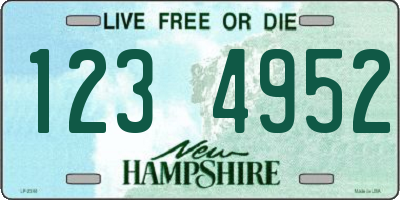 NH license plate 1234952