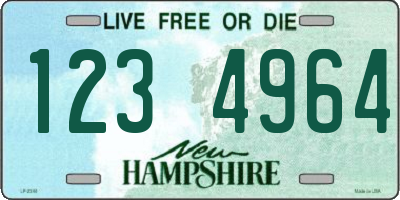NH license plate 1234964