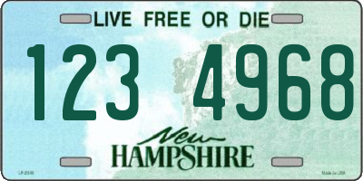 NH license plate 1234968