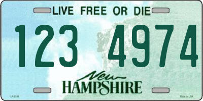 NH license plate 1234974