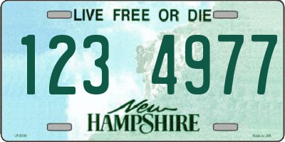 NH license plate 1234977