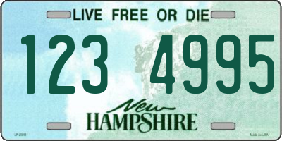 NH license plate 1234995