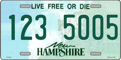 NH license plate 1235005