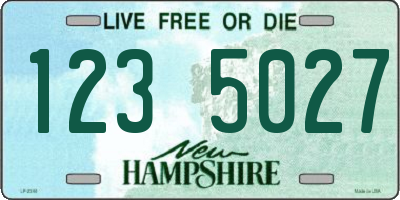 NH license plate 1235027