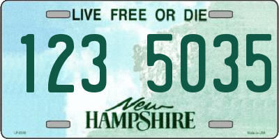 NH license plate 1235035