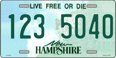NH license plate 1235040