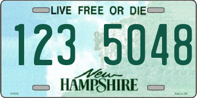 NH license plate 1235048