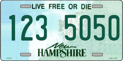 NH license plate 1235050