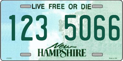 NH license plate 1235066