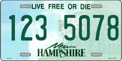 NH license plate 1235078