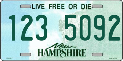NH license plate 1235092