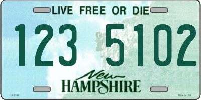 NH license plate 1235102