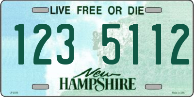 NH license plate 1235112