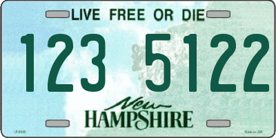 NH license plate 1235122