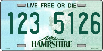 NH license plate 1235126
