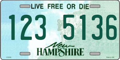 NH license plate 1235136