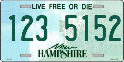 NH license plate 1235152
