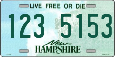 NH license plate 1235153