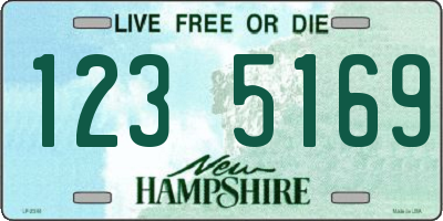NH license plate 1235169