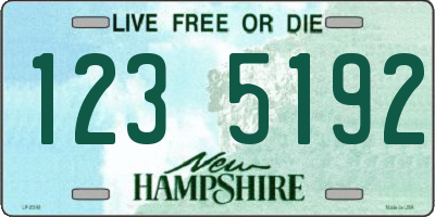 NH license plate 1235192