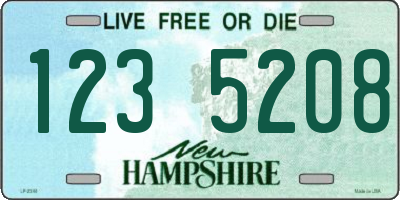 NH license plate 1235208