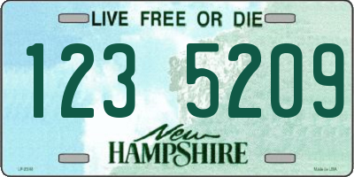 NH license plate 1235209