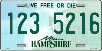 NH license plate 1235216