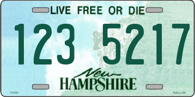 NH license plate 1235217