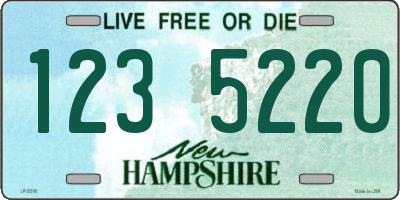 NH license plate 1235220