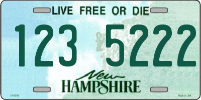 NH license plate 1235222