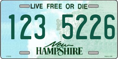 NH license plate 1235226