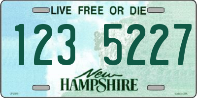 NH license plate 1235227