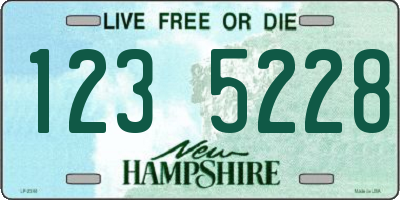 NH license plate 1235228