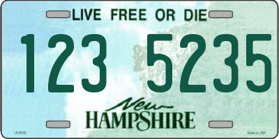 NH license plate 1235235