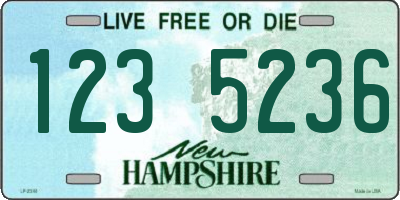 NH license plate 1235236