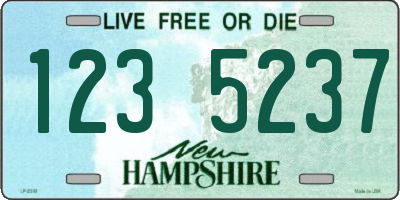 NH license plate 1235237