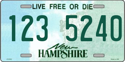 NH license plate 1235240