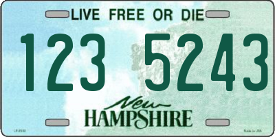 NH license plate 1235243