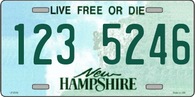 NH license plate 1235246