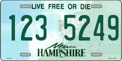NH license plate 1235249