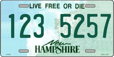 NH license plate 1235257