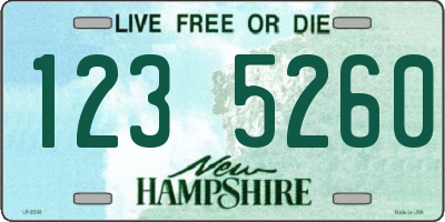 NH license plate 1235260